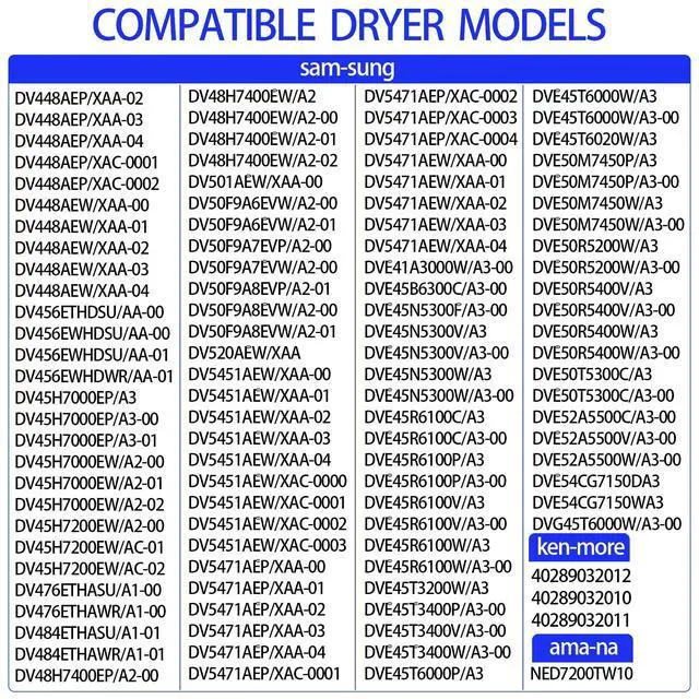 Alt view image 6 of 7 - DVE45T6000W/A3 DVE45R6100P/A3 DVE45R6100W/A3 Dryer Heating Element Kit | for samsung DVE50M7450P/A3 DVE50T5300C/A3 DVE45T6000V/A3 DVE50M7450W/A3 DVE45N5300W/A3 DV395ETPASU/A1 DV220AEW DV393ETPARA