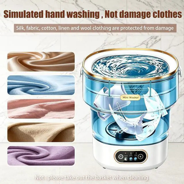 Alt view image 4 of 7 - 20L Portable Washing Machine,Foldable Portable Washer Mini Lavadora Portatil for Apartment,RV,Camping,Travel Wash Baby Clothes, Underwear,Bra Separately to Keep Clean and Healthy