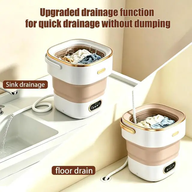 Alt view image 5 of 7 - 20L Portable Washing Machine,Foldable Portable Washer Mini Lavadora Portatil for Apartment,RV,Camping,Travel Wash Baby Clothes, Underwear,Bra Separately to Keep Clean and Healthy