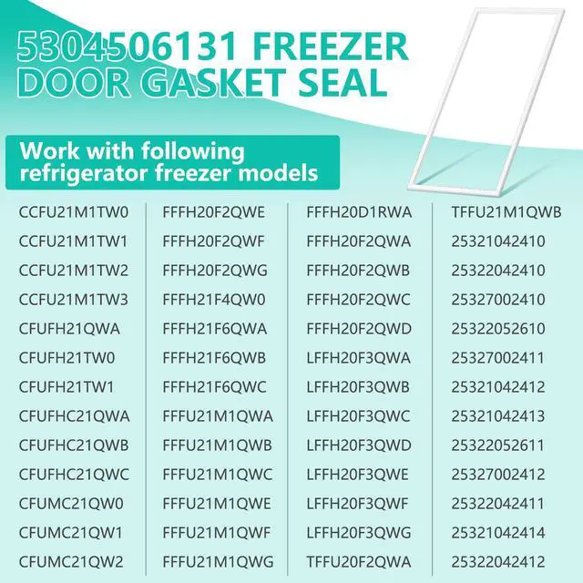 Alt view image 6 of 7 - Upgraded 5304506131 Freezer Door Gasket Replacement for Frigidaire Refrigerator Gasket Seal FFFH20F2QWC LFFH20F3QWC Freezer Door Seal for Kenmore Fridge Gasket 216522378, 5304505531, 4452758, 67"x33"
