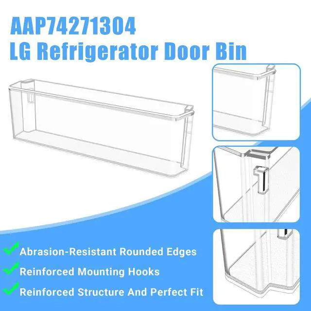Alt view image 5 of 7 - UPGRADED AAP74271304 Refrigerator Door Bin Compatible with LG Refrigerator Door Shelf Replacement LRMDS3006S LRMDC2306D LRMDC2306S LRMVC2306D Door Bin Shelf LG Refrigerator Parts Door Basket
