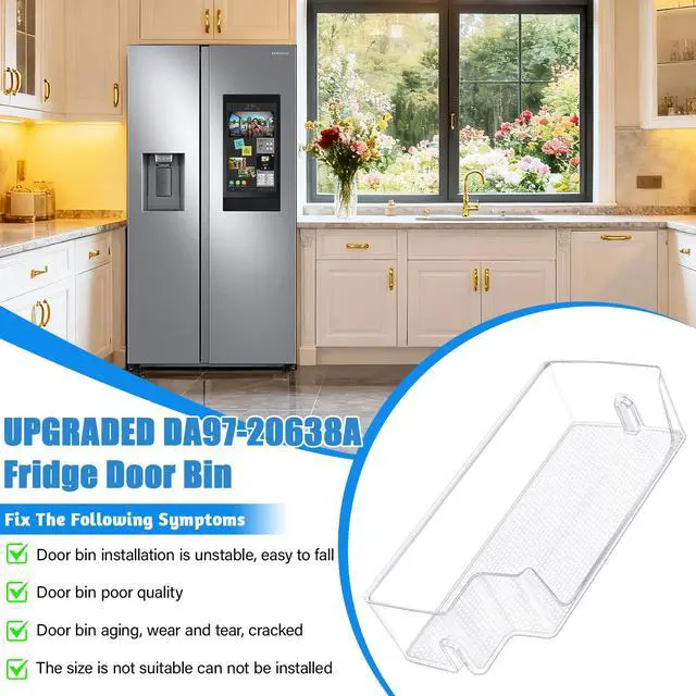 Alt view image 7 of 7 - UPGRADED DA97-20638A DA63-09687A Refrigerator Door Bin Compatible with Samsung Refrigerator Door Shelf Replacement RS27T5200SR Samsung Fridge Door Shelves PS16556766 RS27T5200SG RS27T5561SR RS27T5201