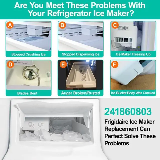 Alt view image 2 of 7 - Upgraded 241860803 Refrigerator Ice Bucket Assembly Compatible with Frigidaire Ice Maker Replacement Ice Bin Container Parts AP4300918 LFSS2612TF0 LFSS2612TE0 FFSS2615TS0 FFHS2611PFEA Ice Maker