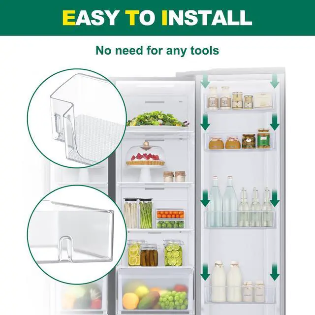 Alt view image 6 of 7 - (2 PACK) UPGRADED DA97-20638A Refrigerator Door Bin Compatible with Samsung Refrigerator Shelf Bin Right Door Parts RS27T5200SR RS27T5201SR RS22T5561SG RS27T5561SR RS22T5561SR Shelf