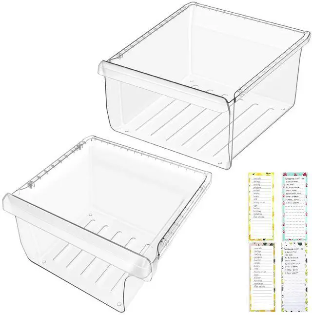Main image of UPGRADED DA97-08693B Refrigerator Crisper Drawer & DA97-08692B Fridge Drawer Bin Compatible with Samsung Refrigerator Drawer Parts RS25J500DSR RS25H5000SR RS25J500DSG RS261MDRS Crisper Drawers
