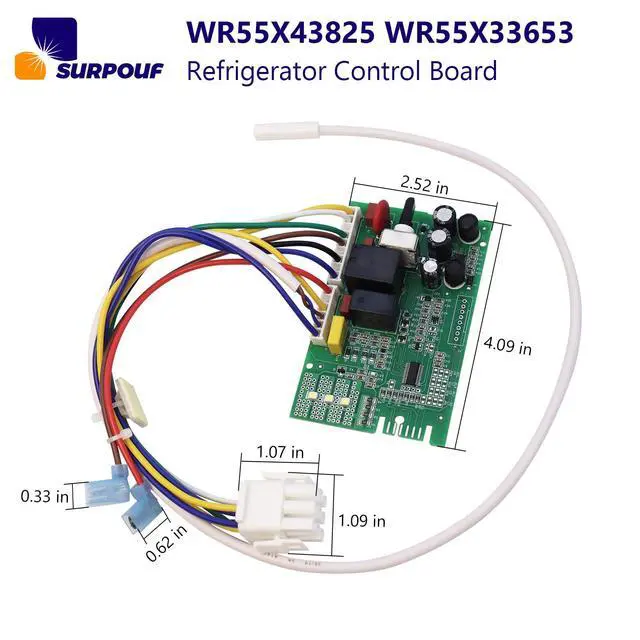 Alt view image 2 of 7 - WR55X43825 WR55X33653 Refrigerator Control Board Compatible With GE Hotpoint Replaces WR55X31087 WR55X32405 WR55X33565