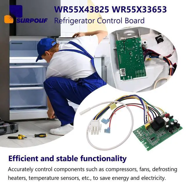 Alt view image 5 of 7 - WR55X43825 WR55X33653 Refrigerator Control Board Compatible With GE Hotpoint Replaces WR55X31087 WR55X32405 WR55X33565