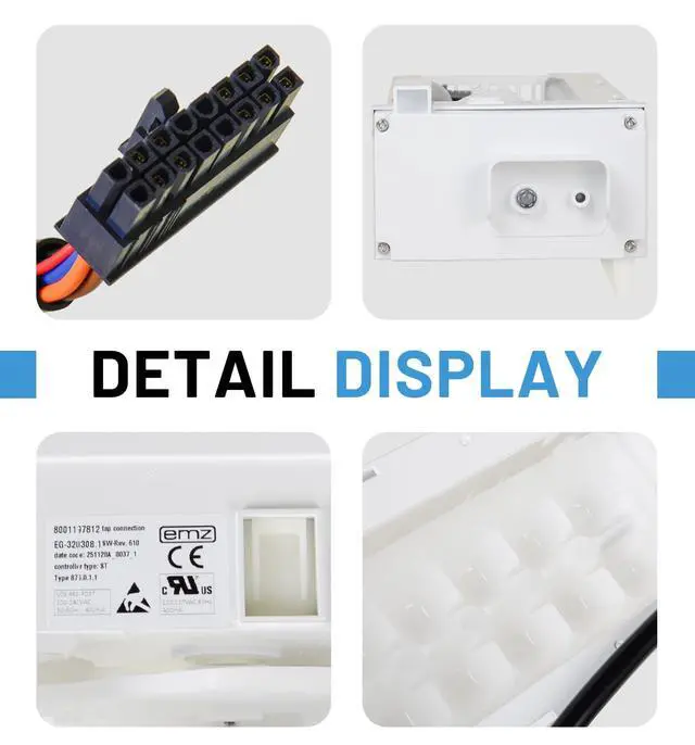 Alt view image 4 of 6 - 12028493 Refrigerator Ice Maker Compatible with Bosch Thermador Replace 4962577 AP6894086 PS12729871 EAP12729871 Not Universal