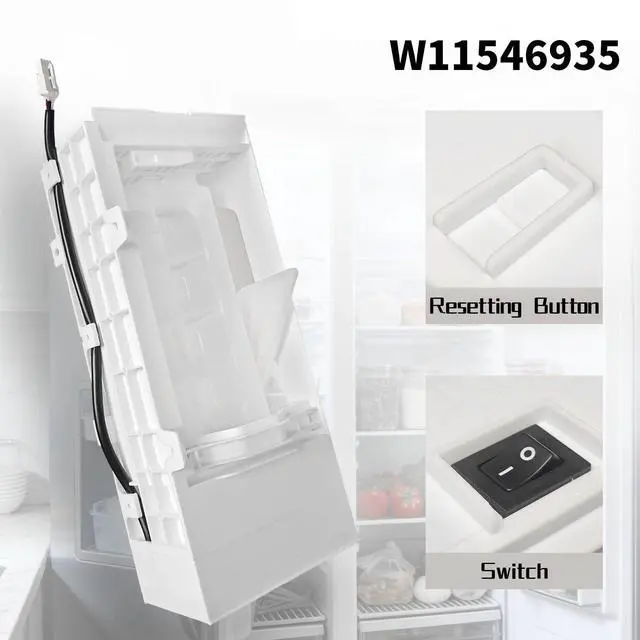 Alt view image 2 of 6 - W11546935 Compatible Ice Maker Assembly for Whirlpool Kenmore Amana Maytag | Works with W11700250, W11633658, W11359448, Fridge Ice Maker Replacement