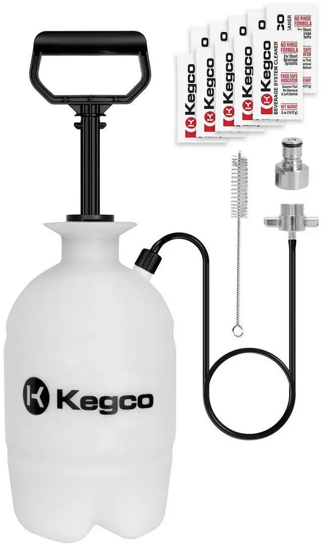 Main image of 1 Gallon Homebrew Hand Pump Pressurized Kegerator Cleaning Kit w/No-Rinse Cleaner