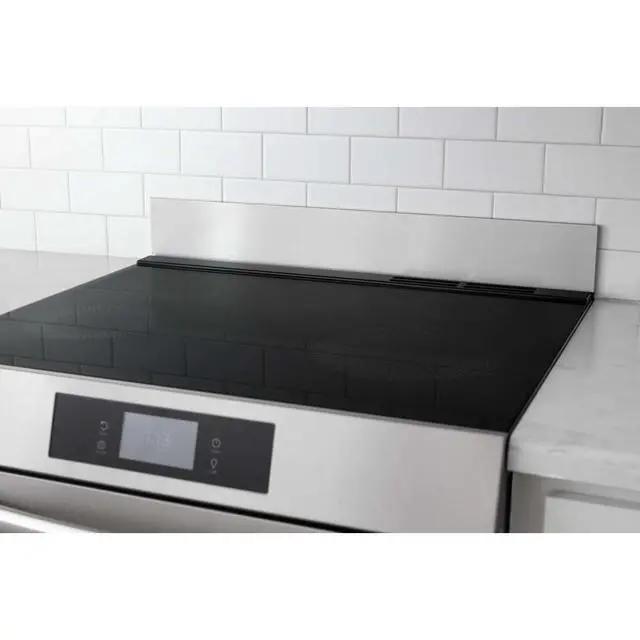 Alt view image 4 of 5 - 11NBBKGDSS Front Control Freestanding Range Universal Backguard, Stainless Steel Backsplash Guard