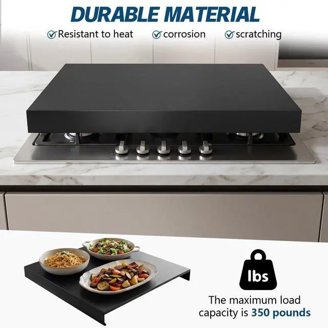 Alt view image 7 of 7 - Duty Stainless Steel Stove Cover Board, 30 x 22.3x 2.75 Inch Gas Stove Top Cover, Scratch & Splash Protection Noodle Board for Electric/Gas Range,Easy-Clean Electric Stove Cover Board