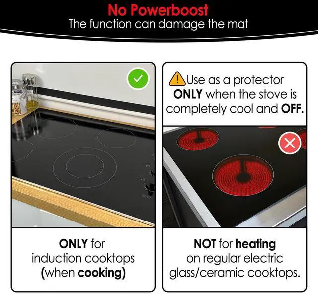 Alt view image 5 of 7 - Large Induction Cooktop Protector Mat (Semi-Transparent, 21.2"x35.4"x0.03")