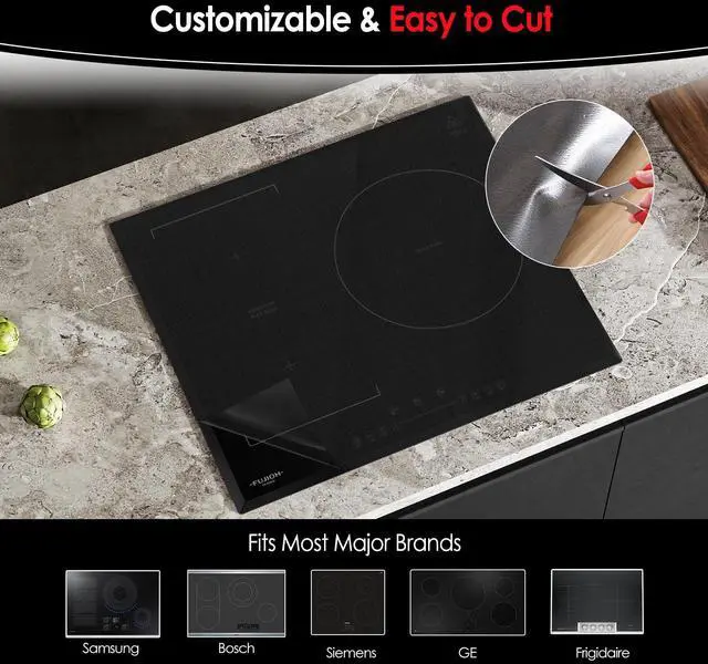 Alt view image 6 of 7 - Large Induction Cooktop Protector Mat (Semi-Transparent, 21.2"x35.4"x0.03")