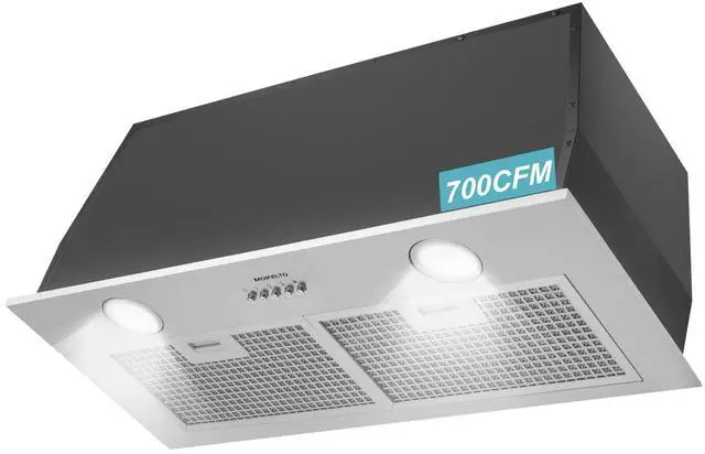 Main image of 700CFM Built-In/Insert Range Hood 30 Inch - Convertible Ducted/Ductless Kitchen Vent with 3-Speed, 2×3W LED Lights & 6-Layer Grease Filters