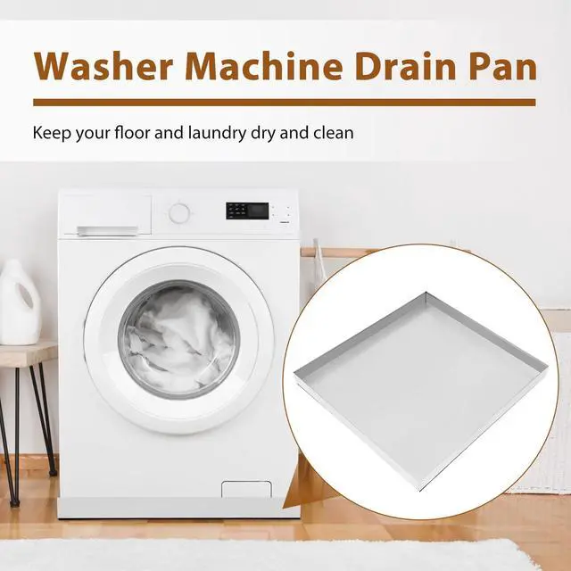 Alt view image 4 of 7 - Upgraded 32" x 30"×2.5" 304 Stainless Steel Washing Machine Drip Pan | Heavy Duty Washer Drip Tray with Anti-slip Bottom Pad-Free with this Multi-Purpose Washer Drip Pan