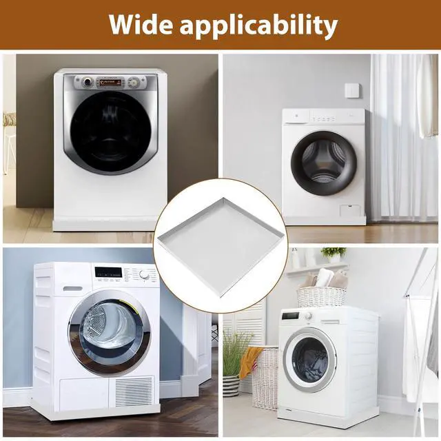 Alt view image 6 of 7 - Upgraded 32" x 30"×2.5" 304 Stainless Steel Washing Machine Drip Pan | Heavy Duty Washer Drip Tray with Anti-slip Bottom Pad-Free with this Multi-Purpose Washer Drip Pan