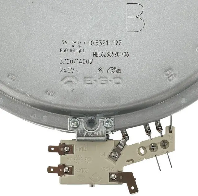 Alt view image 4 of 5 - MEE62385201 Range Dual Radiant Surface Element Heater 6/9 Inch, 3200W/1400W OEM Replacement Parts for LG Electric Range