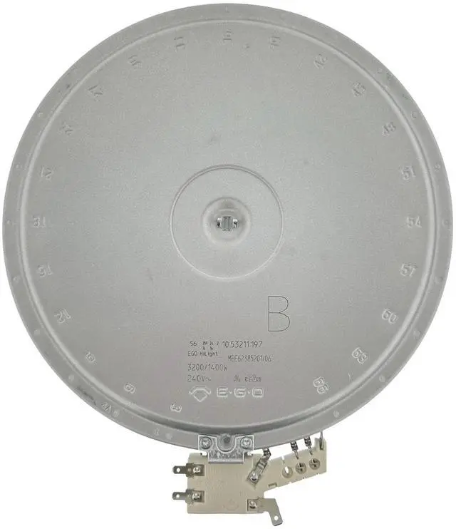 Alt view image 5 of 5 - MEE62385201 Range Dual Radiant Surface Element Heater 6/9 Inch, 3200W/1400W OEM Replacement Parts for LG Electric Range