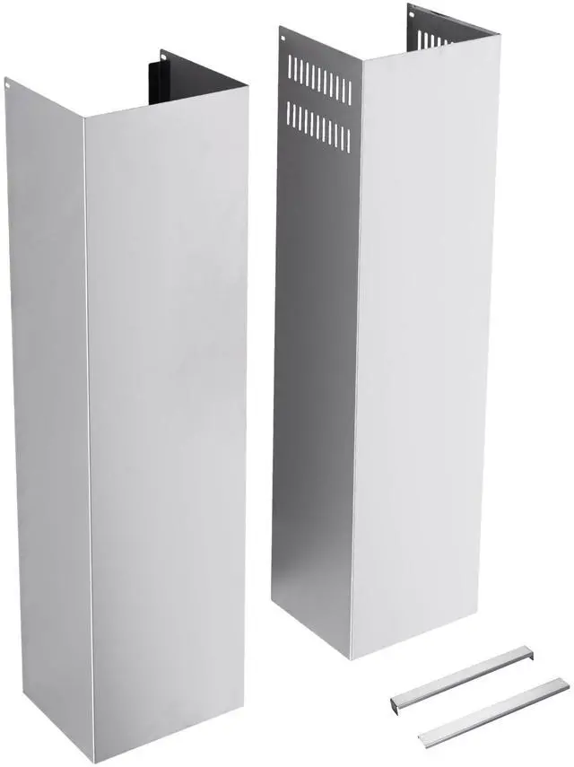 Main image of Stainless Steel Chimney Extension for Range Hood Cover Wall-Mount Style (Silver) Adjustable Vent Extender Ceiling Duct Retractable 31.5 inch ~63"