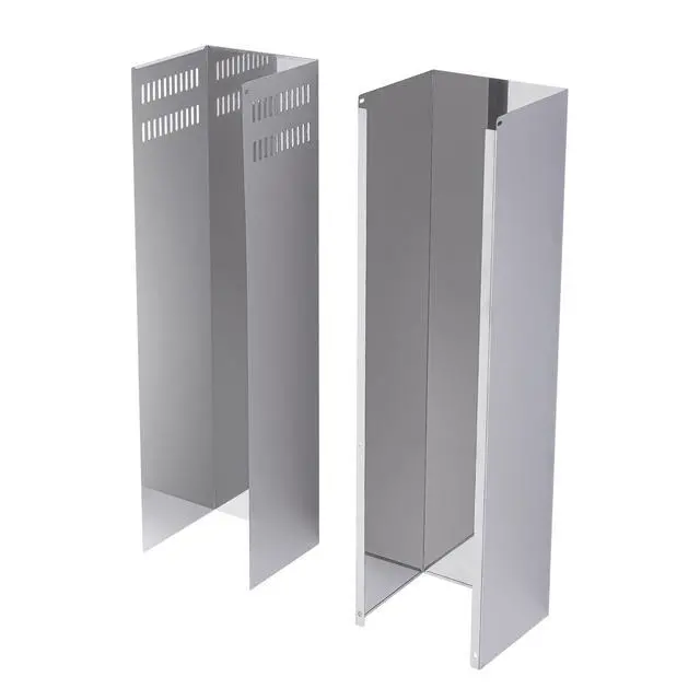 Alt view image 7 of 7 - Stainless Steel Chimney Extension for Range Hood Cover Wall-Mount Style (Silver) Adjustable Vent Extender Ceiling Duct Retractable 31.5 inch ~63"