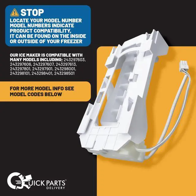 Alt view image 4 of 7 - QPD Upgraded Ice Maker Replacement Kit 243297609 & 243297613 Compatible with Electrolux & Frigidaire Refrigerators, Replacement Ice Maker Assembly for FRSS2323AW, Easy Install, Durable Performance