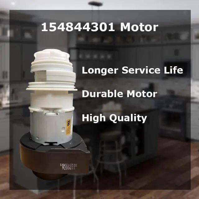 Alt view image 5 of 5 - 154844301 Dishwasher Circulation Pump Motor with O-rings Compatible with Frigidaire, Kenmore, Crosley, Kelvinator 1940268, 154794401, AP5272221, 154488001, 154588701, 154594201, 154648101, 154792801