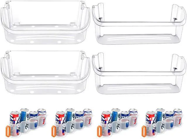 Main image of 240356402 Refrigerator Door Bin & 242126602 Door Shelf Replacement Compatible with Frigidaire Refrigerator Door Shelf Parts LFSS2612TE0 FFSS2625TS0 FGSS2635TD0 LFSS2612TF4 Fridge Door Bin Shelf(4 PCS)