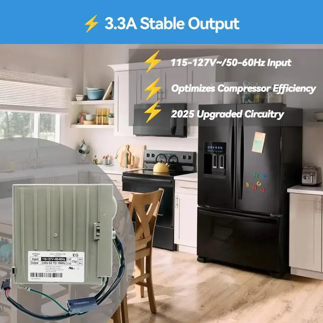 Alt view image 2 of 7 - New W10710090 W10893917 Refrigerator Inverter Board for Major Refrigerator | VCC3 1156 M4 F 9B, 3.3A Output, Easy DIY Installation, Replaces W10154805, WR55X10490, Latest Manufacturing