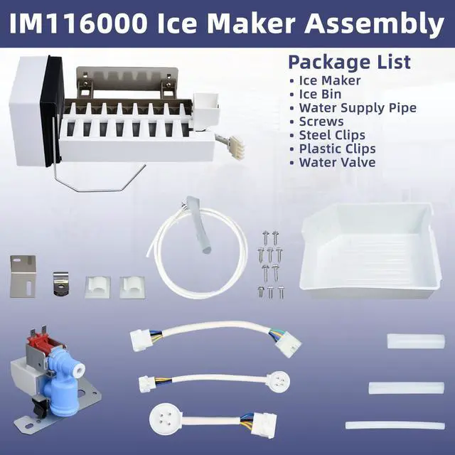 Alt view image 3 of 7 - IM116000 Ice Maker Kit, for Frigidaire Kenmore Refrigerators | Food-grade Material, Operates Stably and Reliably, Replaces 21873600, AP5950053, PS10057479, IM5