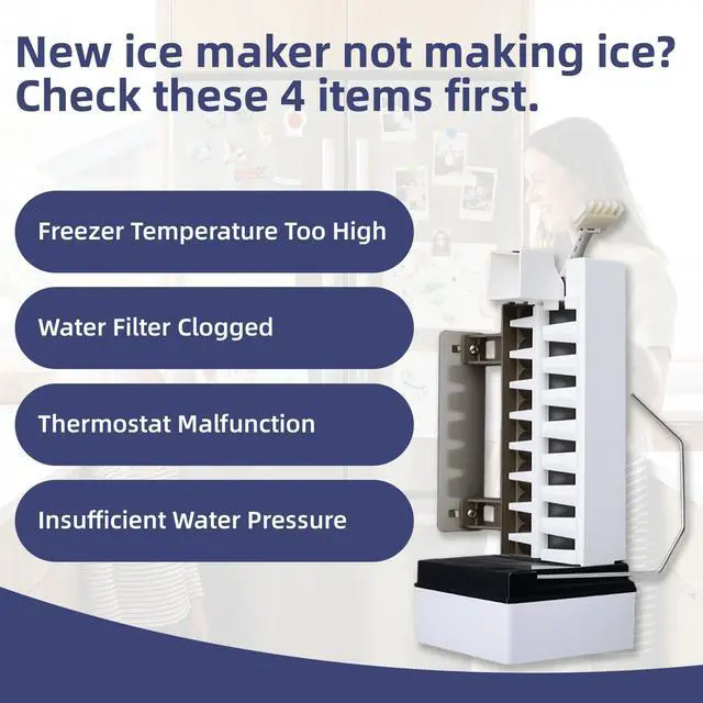 Alt view image 7 of 7 - IM116000 Ice Maker Kit, for Frigidaire Kenmore Refrigerators | Food-grade Material, Operates Stably and Reliably, Replaces 21873600, AP5950053, PS10057479, IM5