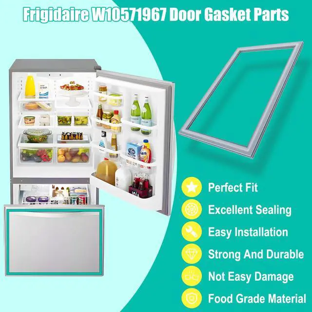 Alt view image 7 of 7 - Upgarded W10571967, W10443320 Refrigerator Freezer door gasket Compatible with Whirlpool Freezer, 23" x 34.5" Freezer gasket seal for Kitchen-Aid Refrigerator KFCS22EVMS4, IX6HHEXDSM00, WRF535SMBM00