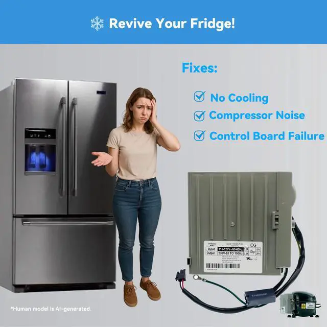 Alt view image 7 of 7 - New W10710090 W10893917 Refrigerator Inverter Board for Major Refrigerator | VCC3 1156 M4 F 9B, 3.3A Output, Easy DIY Installation, Replaces W10154805, WR55X10490, Latest Manufacturing