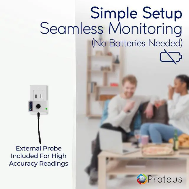 Alt view image 5 of 6 - AMBIO - Wifi Temperature Humidity sensor with Buzzer and Email/Text Alerts