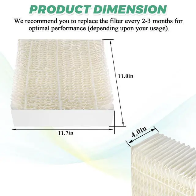 Alt view image 2 of 7 - 1043 Super Humidifier Wick Filters(3-Pack) Replacement for Essick AirCare Humidifiers Filter 1043 EP9500 EP9700 EP9800 831000 821000 826000 826800 836000hb Bemis Space Saver 800 8000 Series