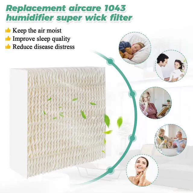 Alt view image 3 of 7 - 1043 Super Humidifier Wick Filters(3-Pack) Replacement for Essick AirCare Humidifiers Filter 1043 EP9500 EP9700 EP9800 831000 821000 826000 826800 836000hb Bemis Space Saver 800 8000 Series