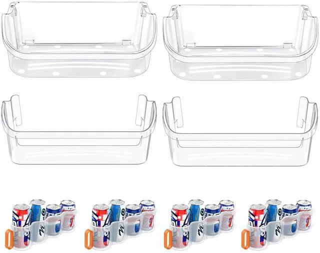 Main image of 240356402 Refrigerator Door Bin and 240323002 Door Shelf Compatible with Frigidaire Refrigerator Door Shelf Replacement Parts FGHS2631PF4A FGHS2655PF5A FGUS2642LF2 FGHS2631PF2 Fridge Door Shelf(4 PCS)