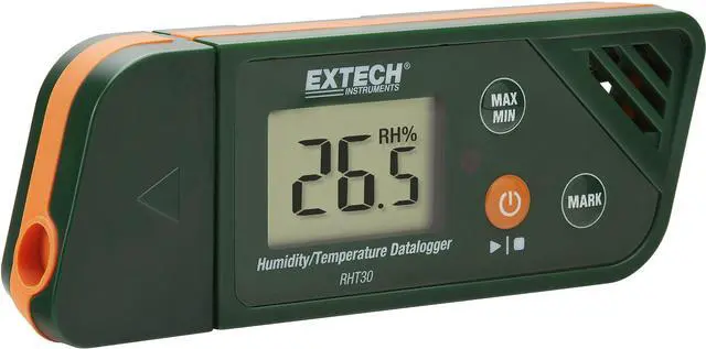 Alt view image 2 of 6 - RHT30 USB Humidity and Temperature Datalogger, 48000 Point | RH 0.1-99.9%, air temp -22 to 158F, dew point, 48000-point memory, USB PDF/Excel report, ~3-month battery