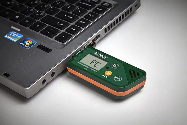 Alt view image 6 of 6 - RHT30 USB Humidity and Temperature Datalogger, 48000 Point | RH 0.1-99.9%, air temp -22 to 158F, dew point, 48000-point memory, USB PDF/Excel report, ~3-month battery