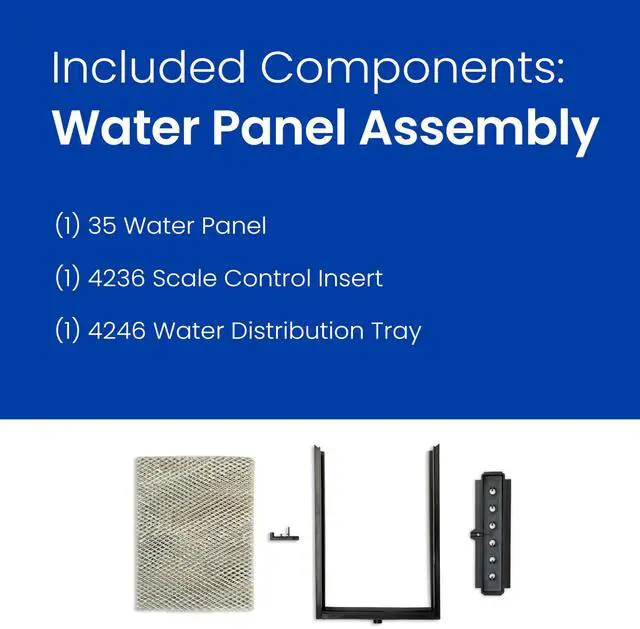 Alt view image 4 of 7 - 4750 Humidifier Maintenance Kit with Water Panel Model No. 35 Humidifier Replacement Filter for Whole-House Humidifier Models: 700, 700A, 700M, 760, 760A, 768
