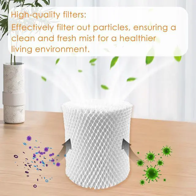 Alt view image 4 of 7 - 4 Pack Large Room Humidifier Filters Replacement Wick Filters Compatible with Canopy Humidifier Plus ONLY 5.5L(Dont fit for Bedside or Nursery)