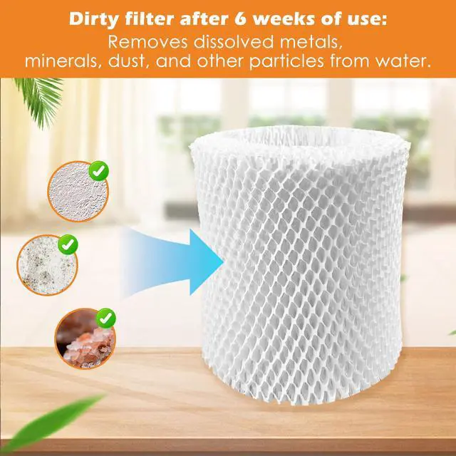 Alt view image 5 of 7 - 4 Pack Large Room Humidifier Filters Replacement Wick Filters Compatible with Canopy Humidifier Plus ONLY 5.5L(Dont fit for Bedside or Nursery)