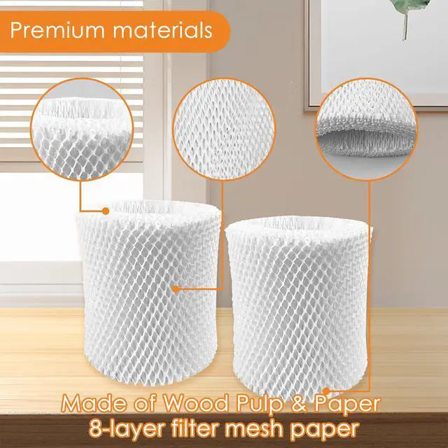 Alt view image 6 of 7 - 4 Pack Large Room Humidifier Filters Replacement Wick Filters Compatible with Canopy Humidifier Plus ONLY 5.5L(Dont fit for Bedside or Nursery)