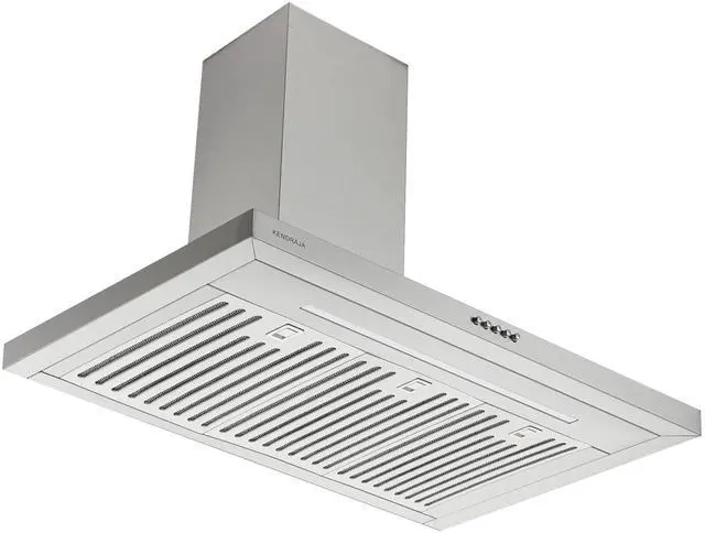 Main image of 36 Inch Wall Mount Range Hood, 700 CFM Stainless Steel Chimney Vent Hood, Ducted/Ductless Convertible, 3-Speed Push Button Control, Dishwasher-Safe Filters, LED Strip Light