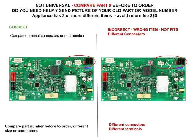 Alt view image 3 of 7 - Electronic Control Board, Compatible with Amana Crosley Washer, Main Control Board W11603811, Replacement for W11603811