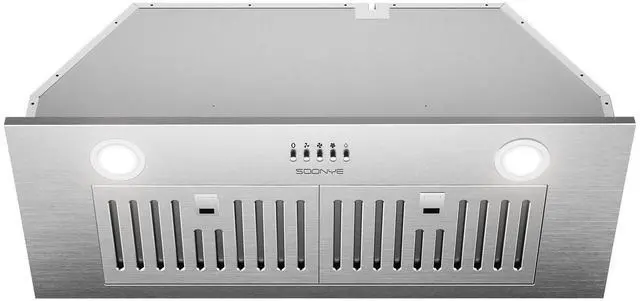 Main image of Range Hood 30 inch, Insert Range Hood 600 CFM Kitchen Vent Stove Hood with 3 Speed Gestures Sensor Touch Control with Remote, Permanent Baffle Filter, Ducted/Ductless Convertible (silver2, button)