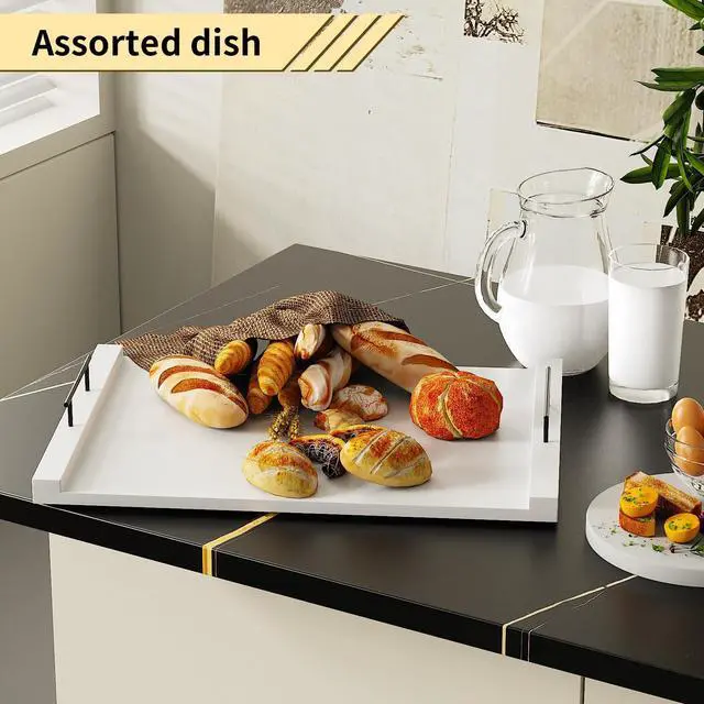 Alt view image 7 of 7 - Noodle Board Stove Top Covers - White Wooden Stove Cover with Handles for Gas Burners & Electric Stove - 30 x 22 inches Kitchen Counter Extension