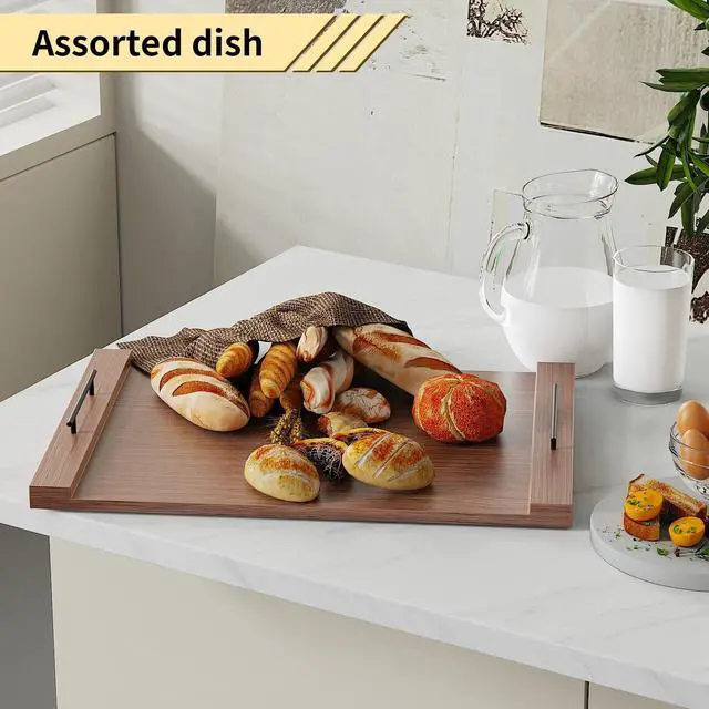 Alt view image 7 of 7 - Walnut-colored Wood Noodle Board Stove Cover with Handles - 30x22 Large Stove Top Covers for Gas Burners, Decorative Wooden Stove Topper for Electric Range, Extra Counter Space for Farmhouse