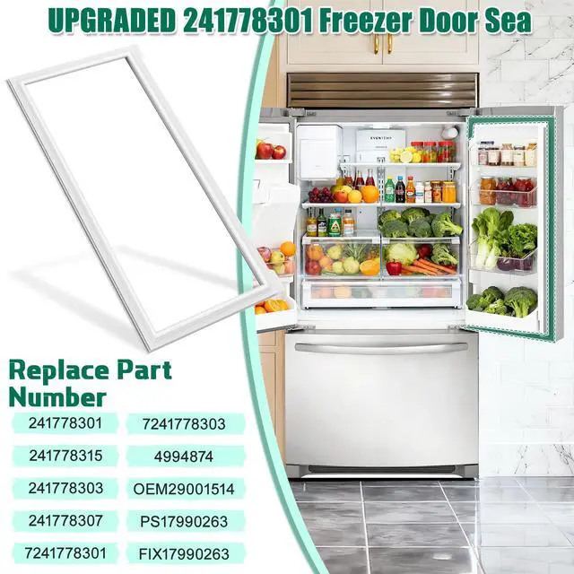 Alt view image 2 of 7 - UPGRADED 241778301 241778315 Refrigerator Door Gasket Replacement Compatible with 241778307 Electrolux, Frigidaire, Kenmore Refrigerator Door Seal, Replaces Part Number 4994874 Freezer Door Gasket