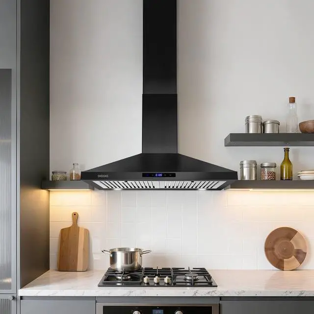 Alt view image 4 of 5 - Stainless Steel Chimney Extension for Range Hood GD17 and GD24 Series, 31.5 inch, Wall-Mounted style (Black)